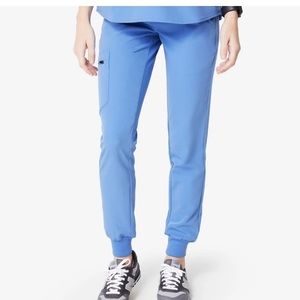 FIGS Zamora jogger scrub pants in light blue